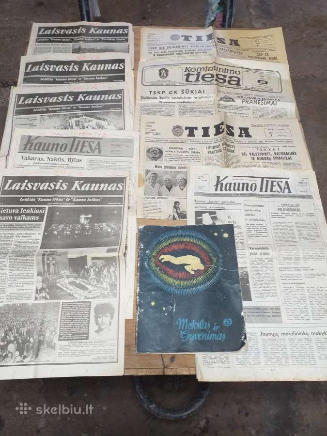 Laikraščiai 1988,1984,1991metų,žurnalas 1965