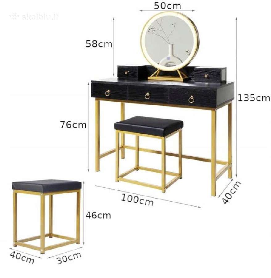 Kosmetinis Staliukas"juodas Auksas" LED - nuotraukos Nr. 4