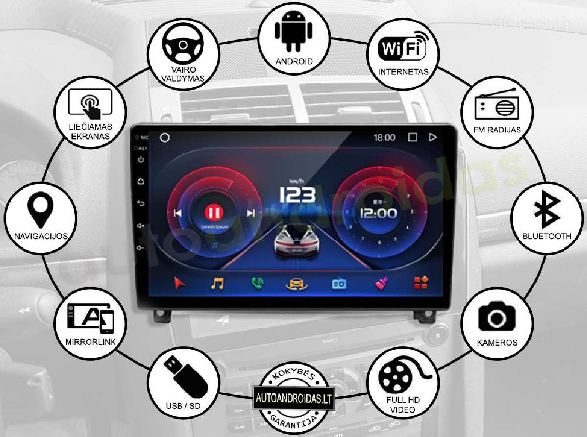 Peugeot 407 Android multimedia Usb/GPS/WiFi/bt/9" - nuotraukos Nr. 2