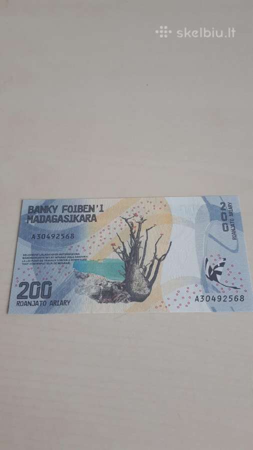 Madagaskaras 200 Ariarių 2017m. Unc - nuotraukos Nr. 2