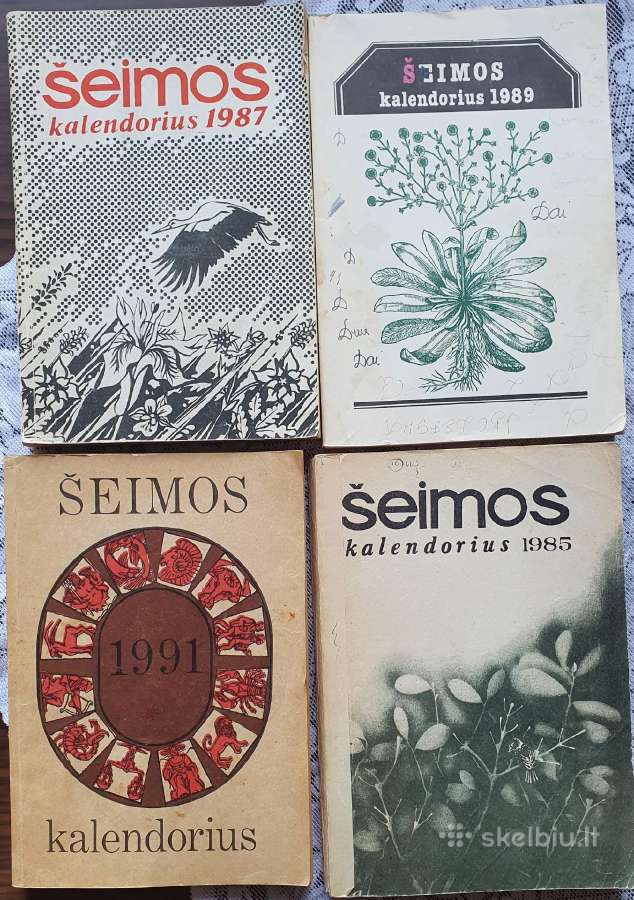 Šeimos kalendoriai 1985, 1991