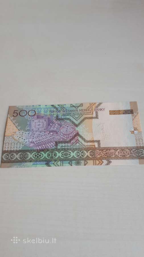 Turkmenistanas 500 Manatų 2005m. Unc - nuotraukos Nr. 2