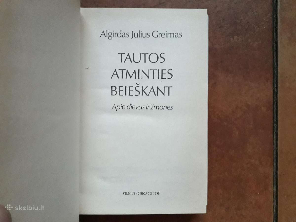 A. J. Greimas "Tautos atminties beieškant" 1990 m. - nuotraukos Nr. 3