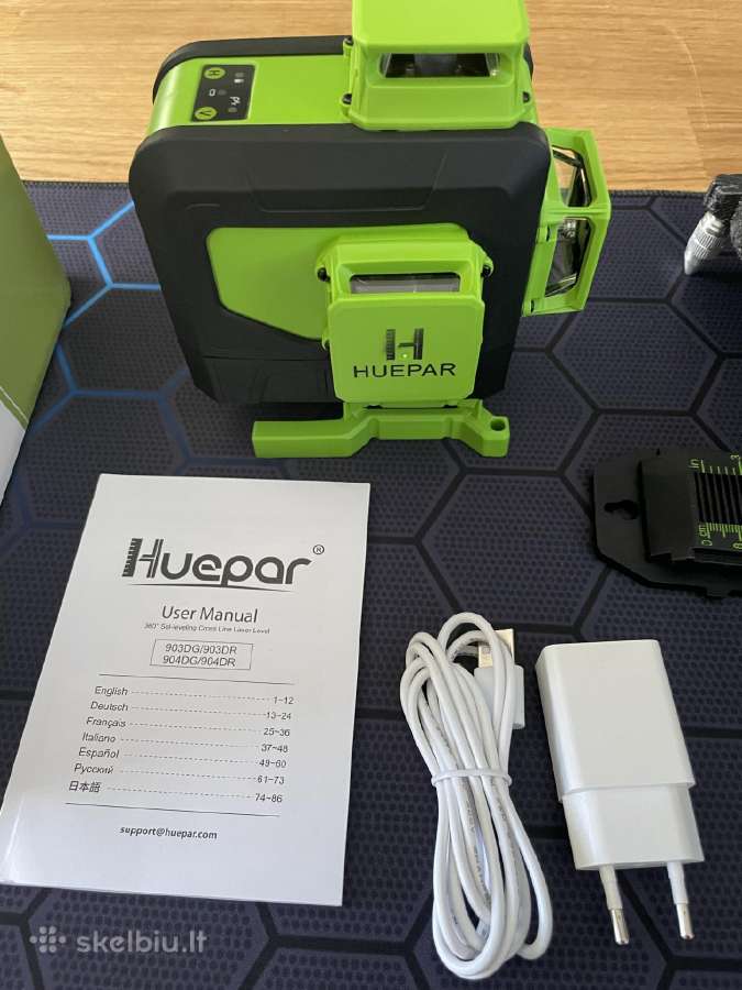 Lazerinis nivelyras Huepar 904dg 4d - nuotraukos Nr. 2