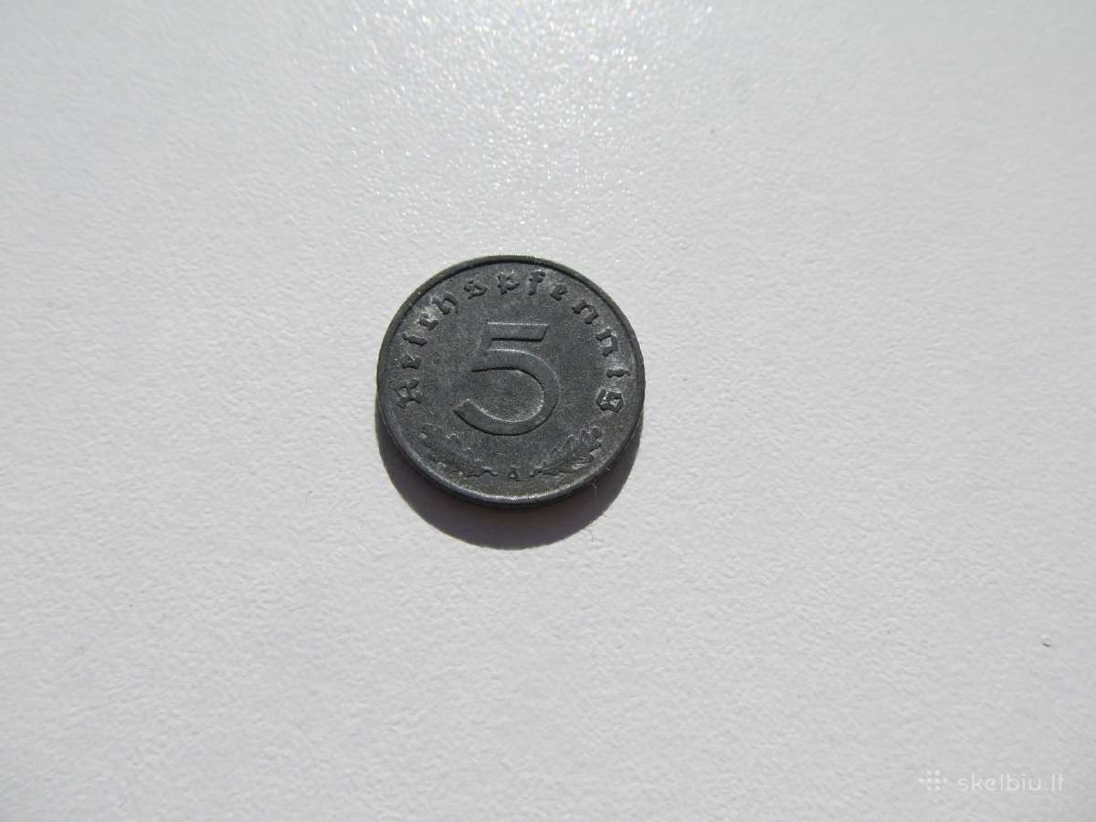 5 reichspfennig , Vokietija , 1942 A