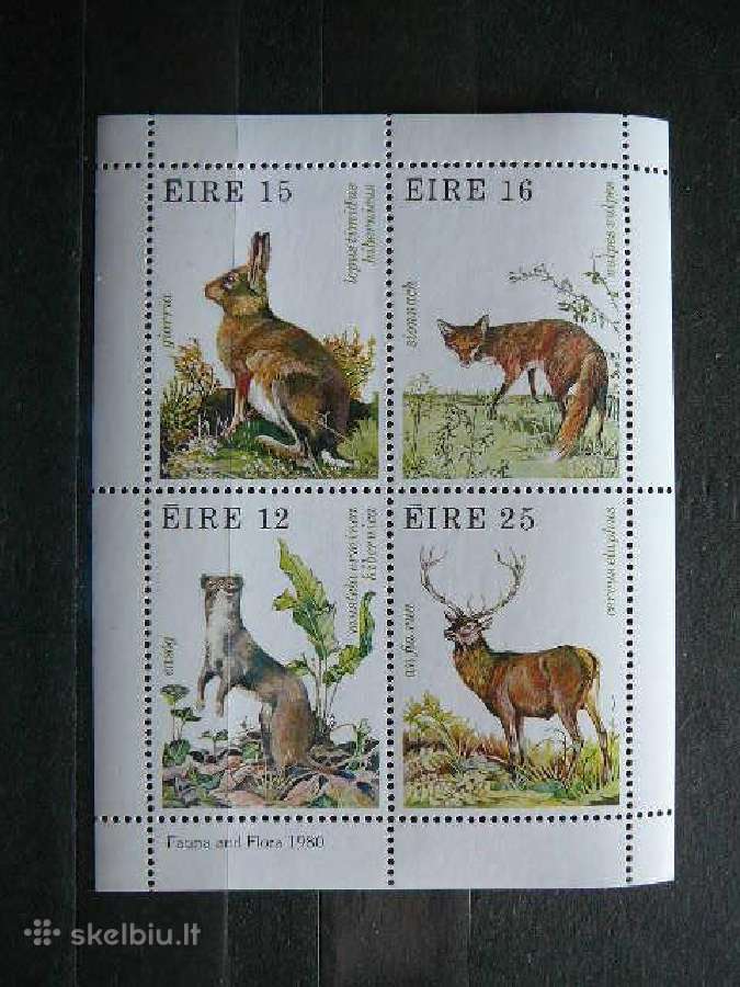 Kiskiai Lapes Elniai Airija 1980 Mnh il421
