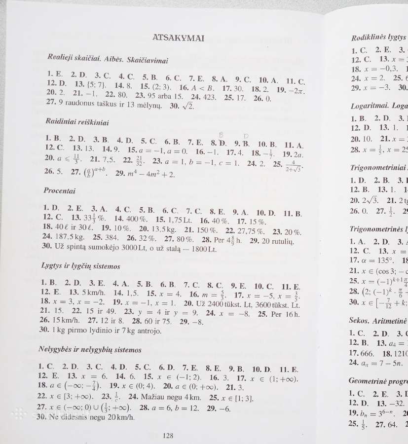 Matematika Kurso kartojimo medžiaga 12 klasei - nuotraukos Nr. 3