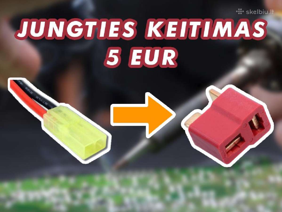 Jungties Keitimas Baterijoms, Airsoft Ginklams