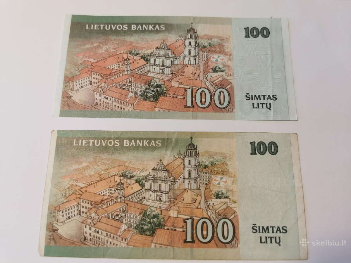 2000 ir 2007 metų 100 litų banknotai ( 2 vnt) ! - nuotraukos Nr. 2