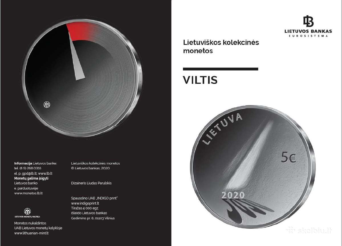 Vilties moneta, 5€, 2020 - nuotraukos Nr. 2