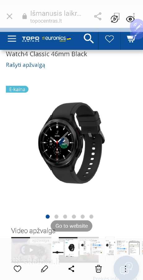 Samsung Galaxy watch3,4 classic priedai
