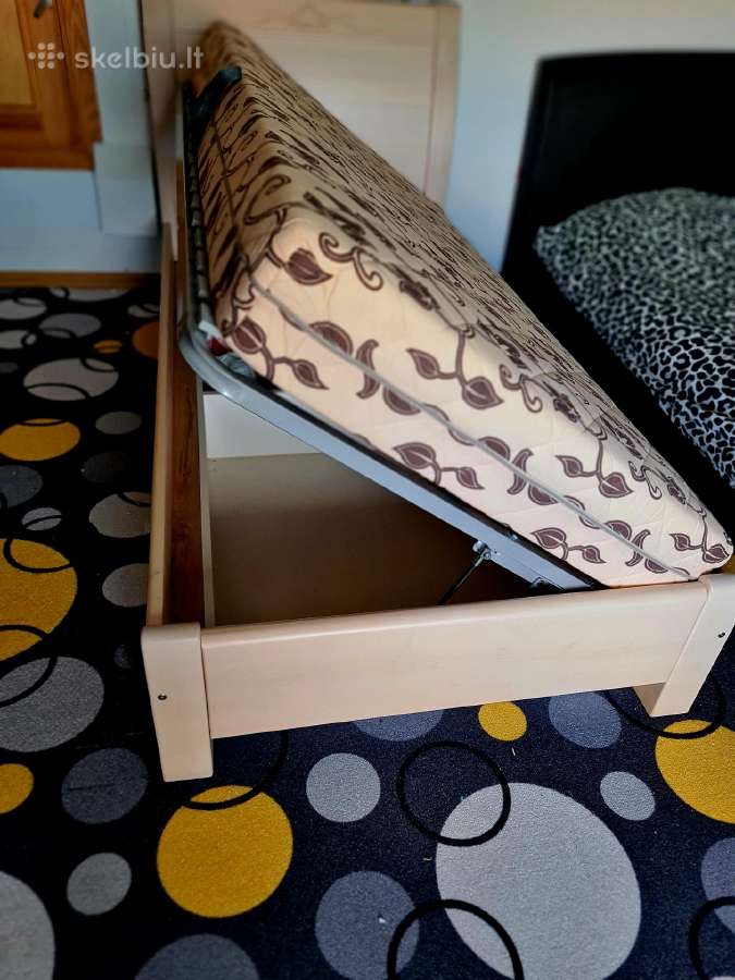 Parduodama nauja Ąžuoline lova su čiužiniu. - nuotraukos Nr. 10