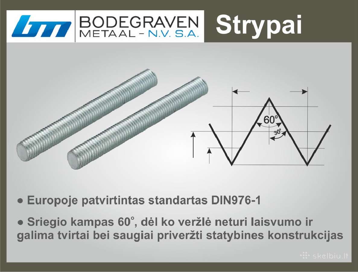 Medsraigčiai, ankeriai, dirželiai, strypai - nuotraukos Nr. 5