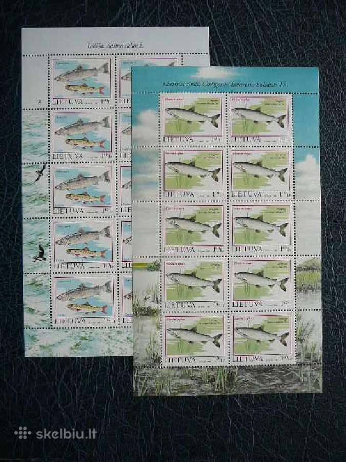Lietuva 1998 Zuvys Mnh 2x klb. lit671k