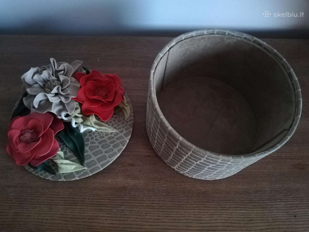 Odinė papuošalų dėžutė - nuotraukos Nr. 3