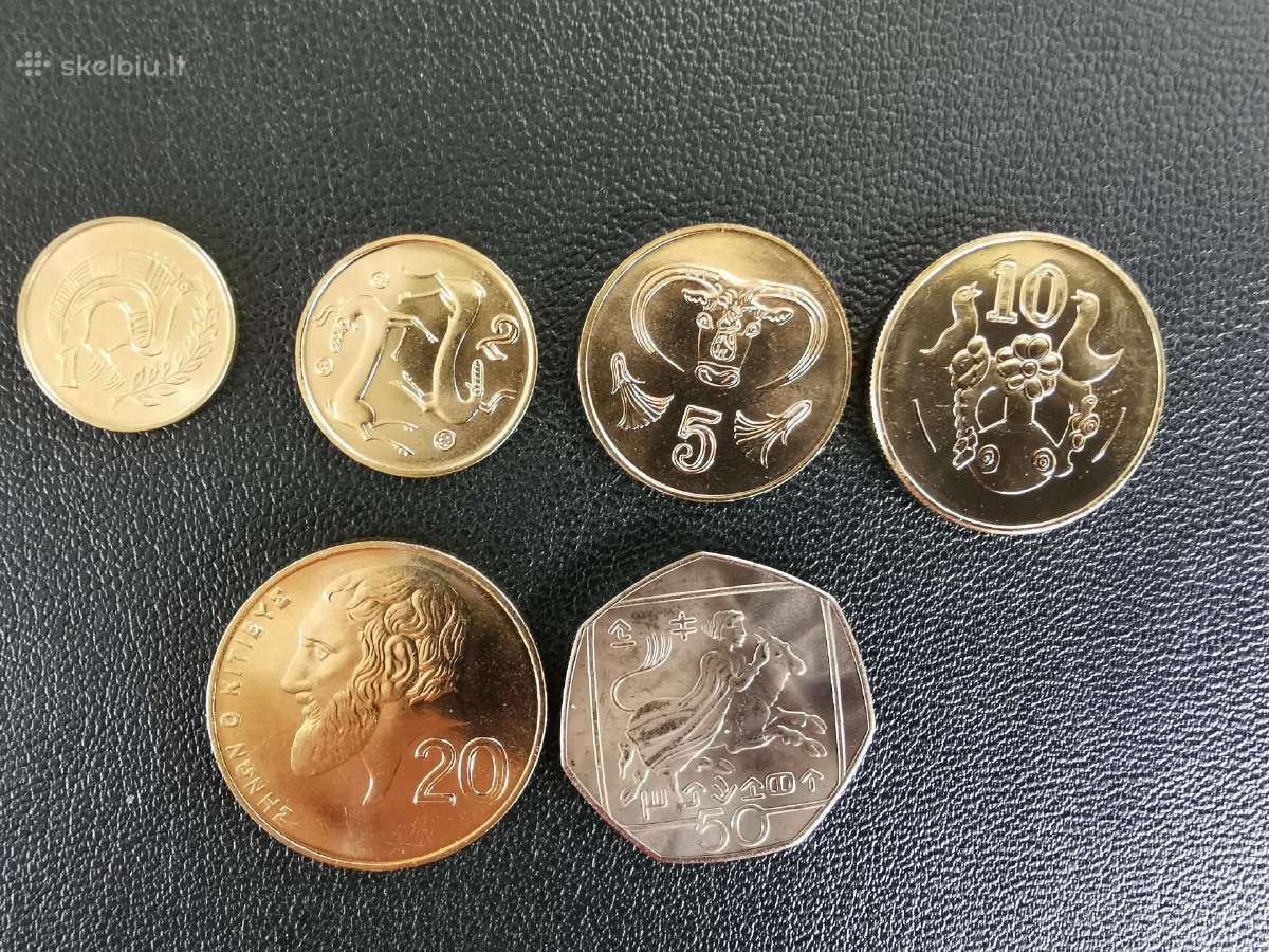 Kipras 1998-2002 6 monetu rinkinys Unc