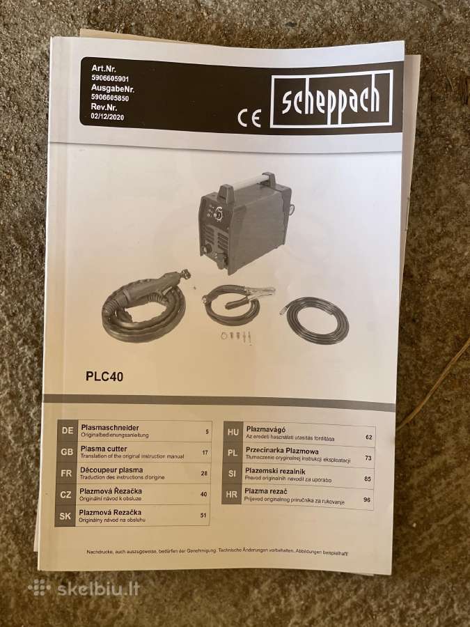 Plazminis pjovimo aparatas Plc40, Scheppach - nuotraukos Nr. 6