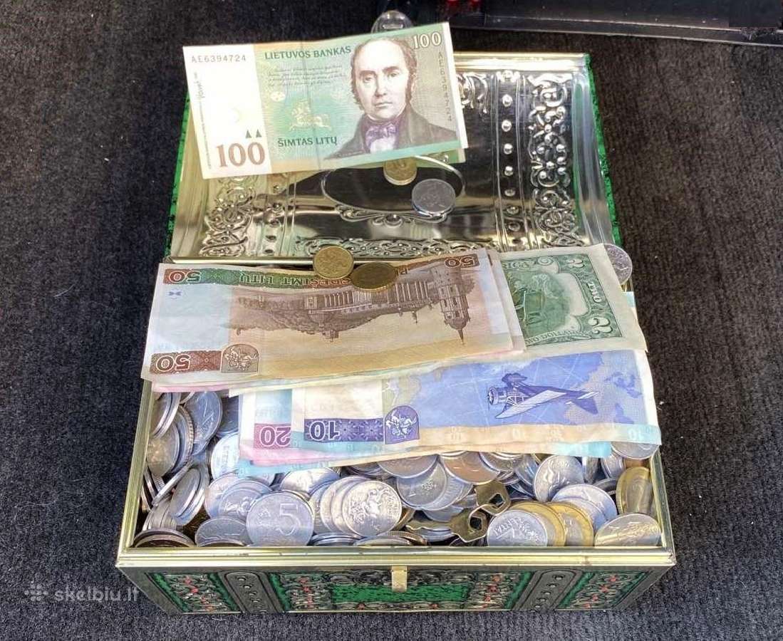 Lietuviški pinigai banknotai ir monetos. - nuotraukos Nr. 2