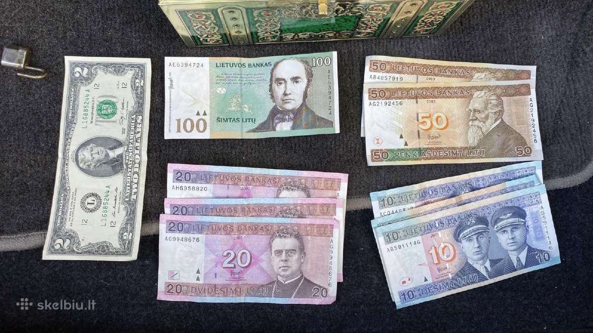 Lietuviški pinigai banknotai ir monetos. - nuotraukos Nr. 3