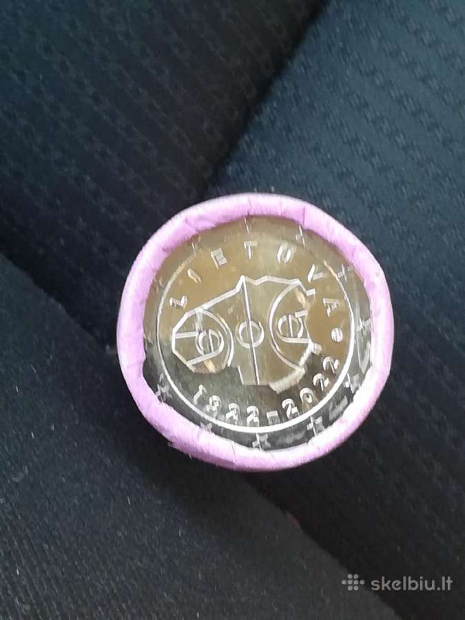 Lietuvos krepšinio 100-mečiui 2€ monetų ritinėlis