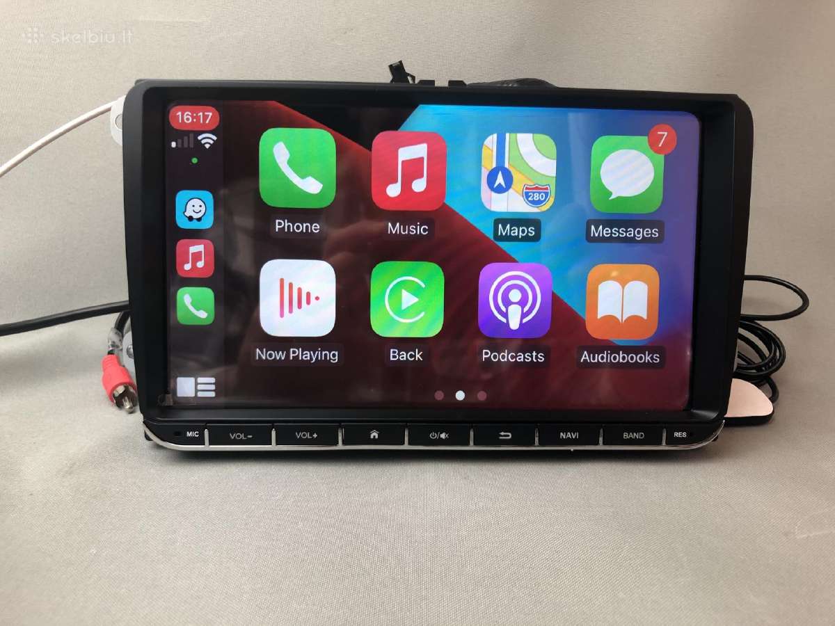 VW 9colių ekranas android 13 multimedija carplay