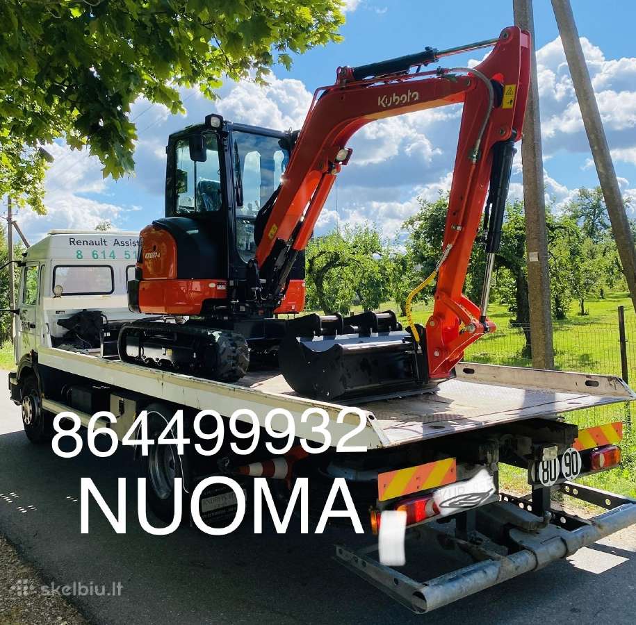 Ekskovatoriu 3,7t. - 17 tonu Nuoma