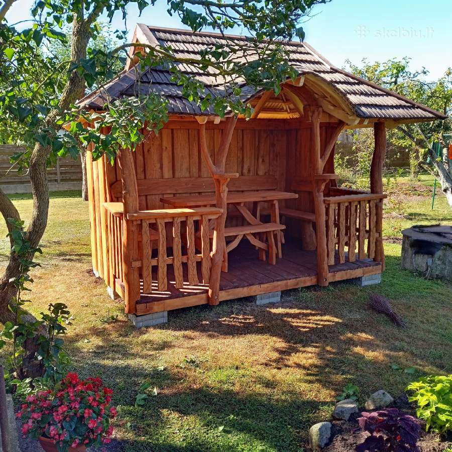 Pavėsinės, šulinio apdaila,vaikų žaidimų aikštelės - nuotraukos Nr. 17