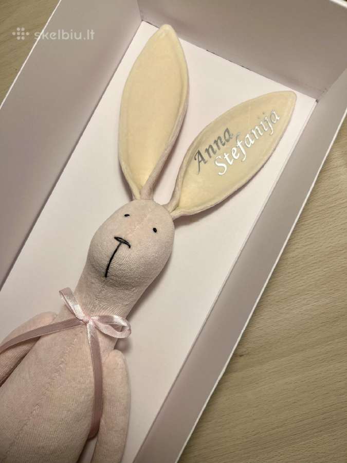 Vardinis personalizuotas pliušinis zuikis - nuotraukos Nr. 6