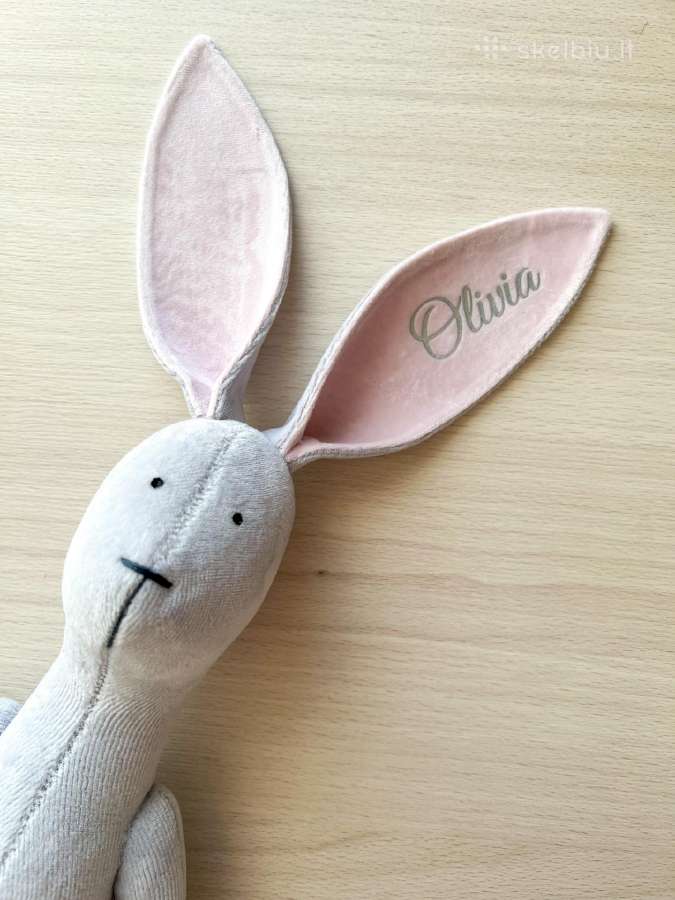 Vardinis personalizuotas pliušinis zuikis - nuotraukos Nr. 8