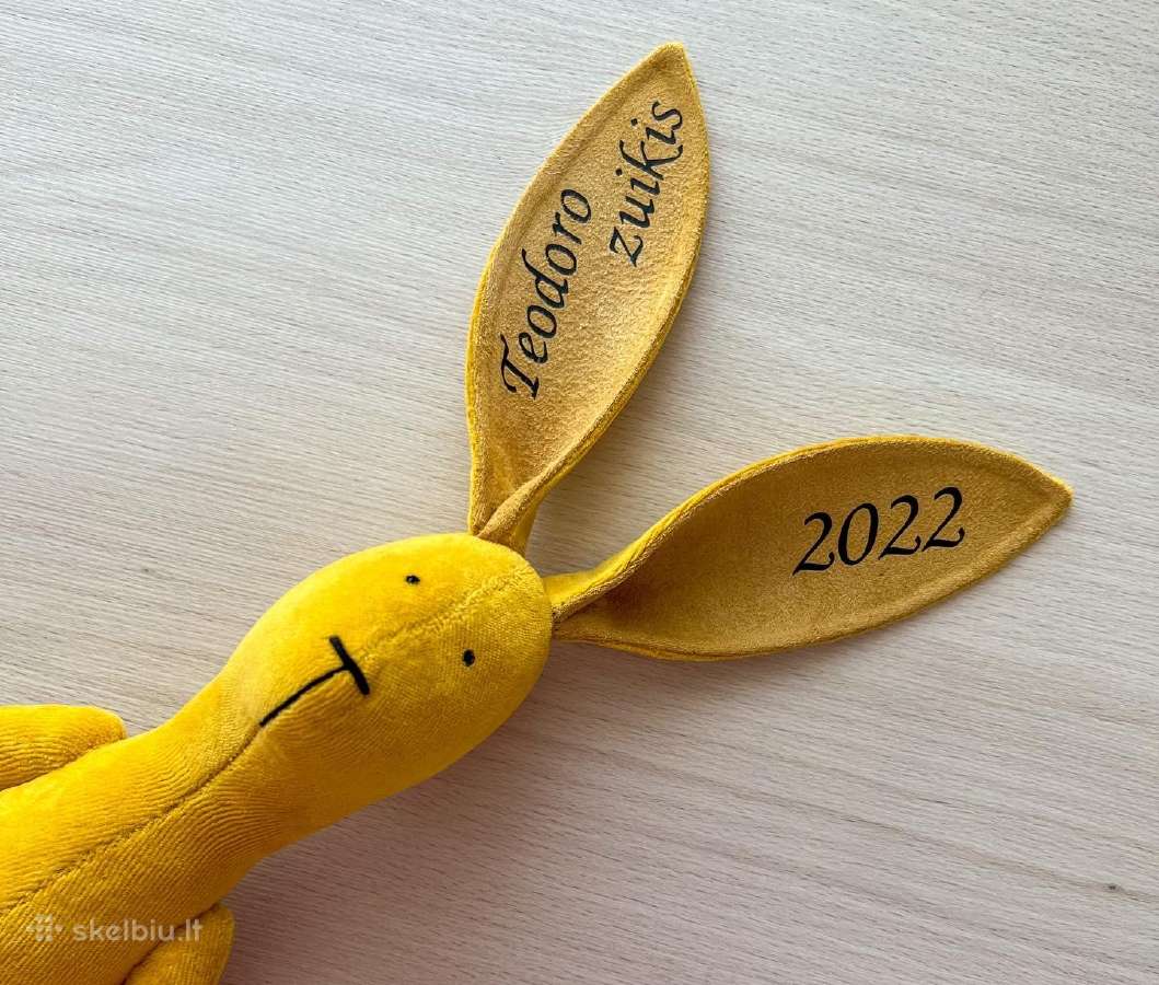 Vardinis personalizuotas pliušinis zuikis - nuotraukos Nr. 11