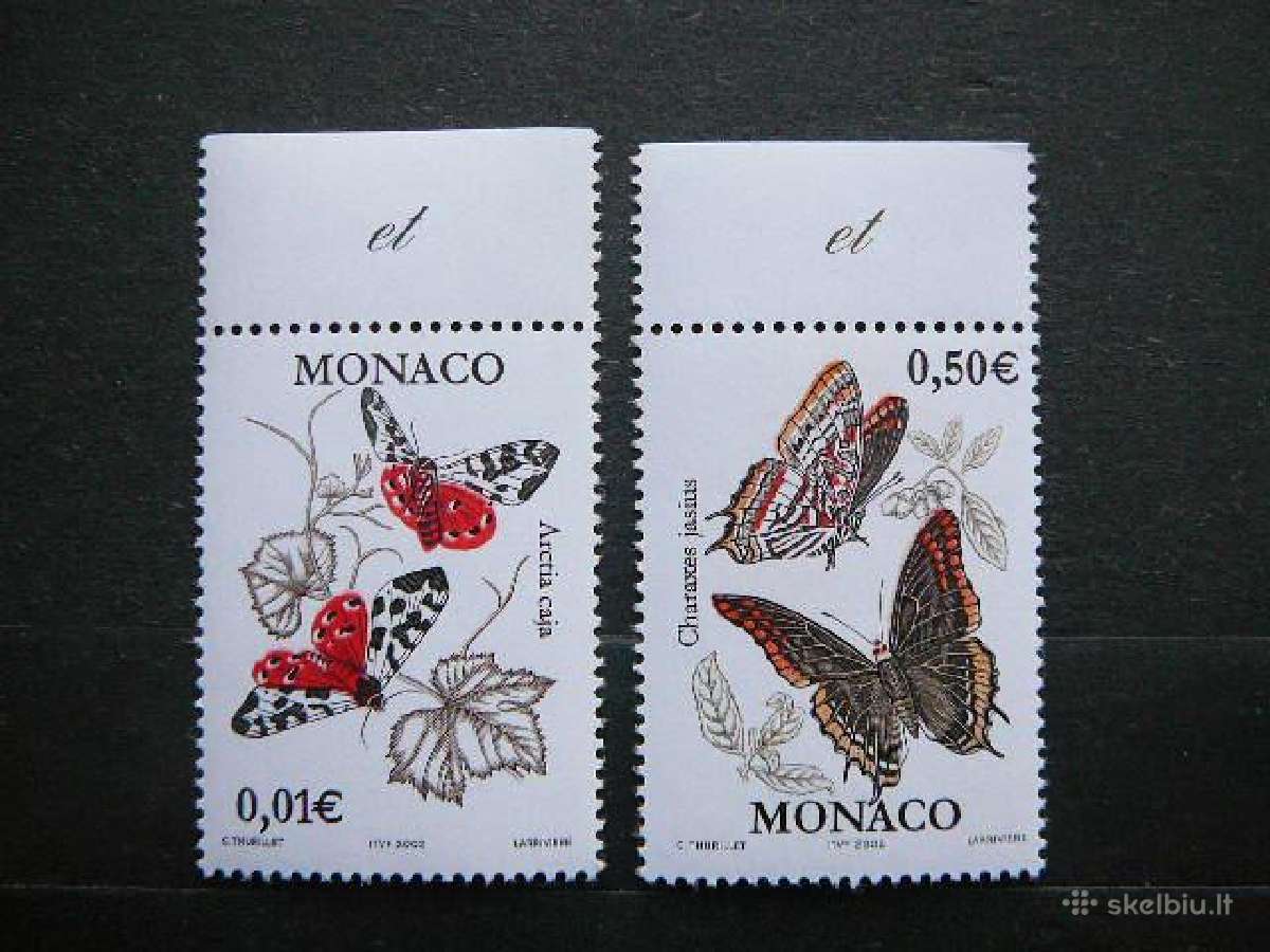 Drugeliai Monakas 2002 Mnh mn2573