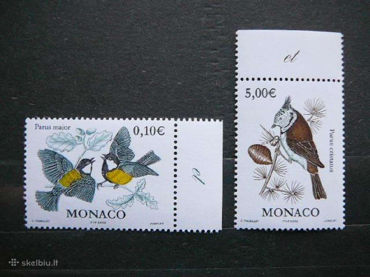 Pauksciai Monakas 2002 Mnh mn2576