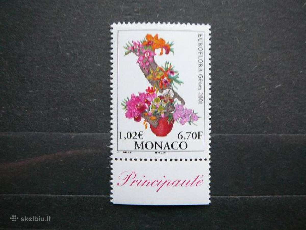Orchidejos Geles Monakas 2001 Mnh mn2549