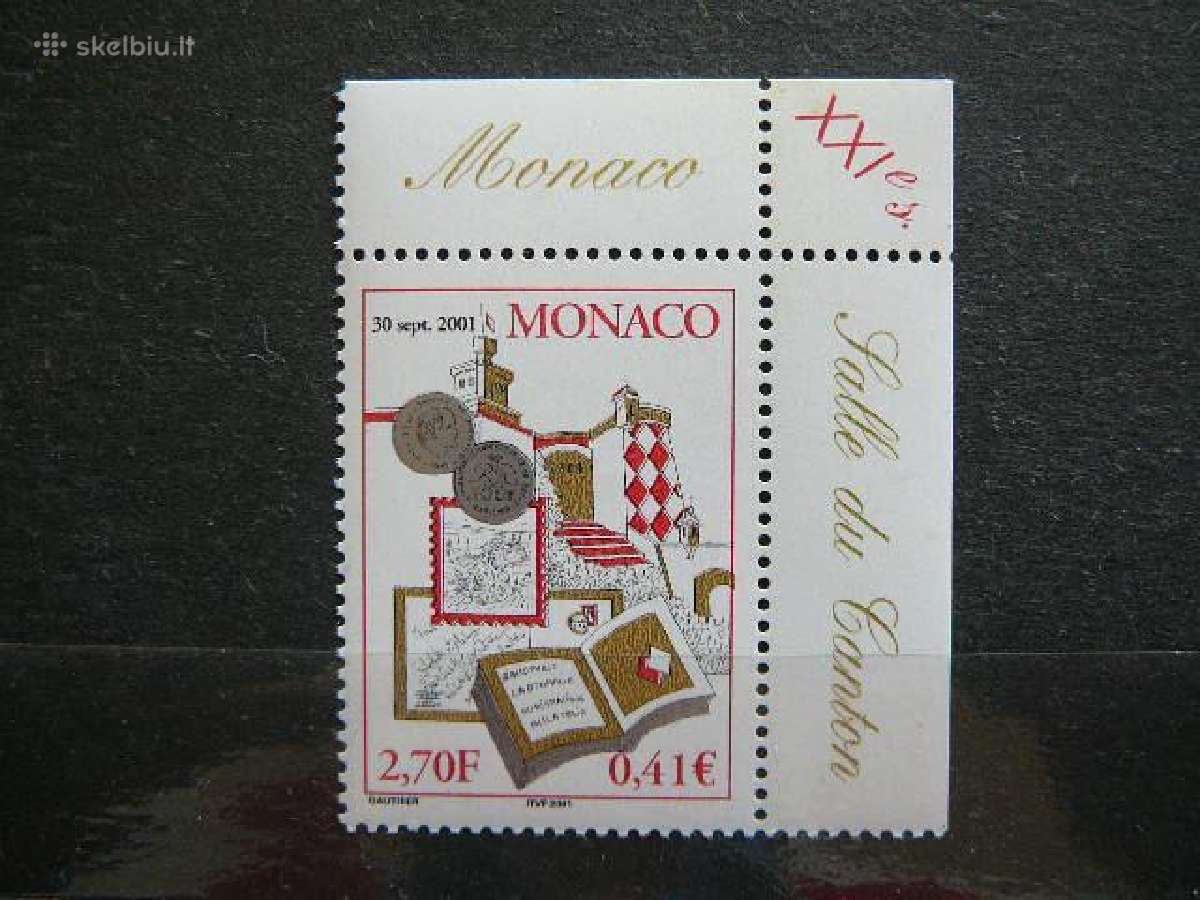 P.zenklai Monetos Knygos Monakas 2001 Mnh mn2555