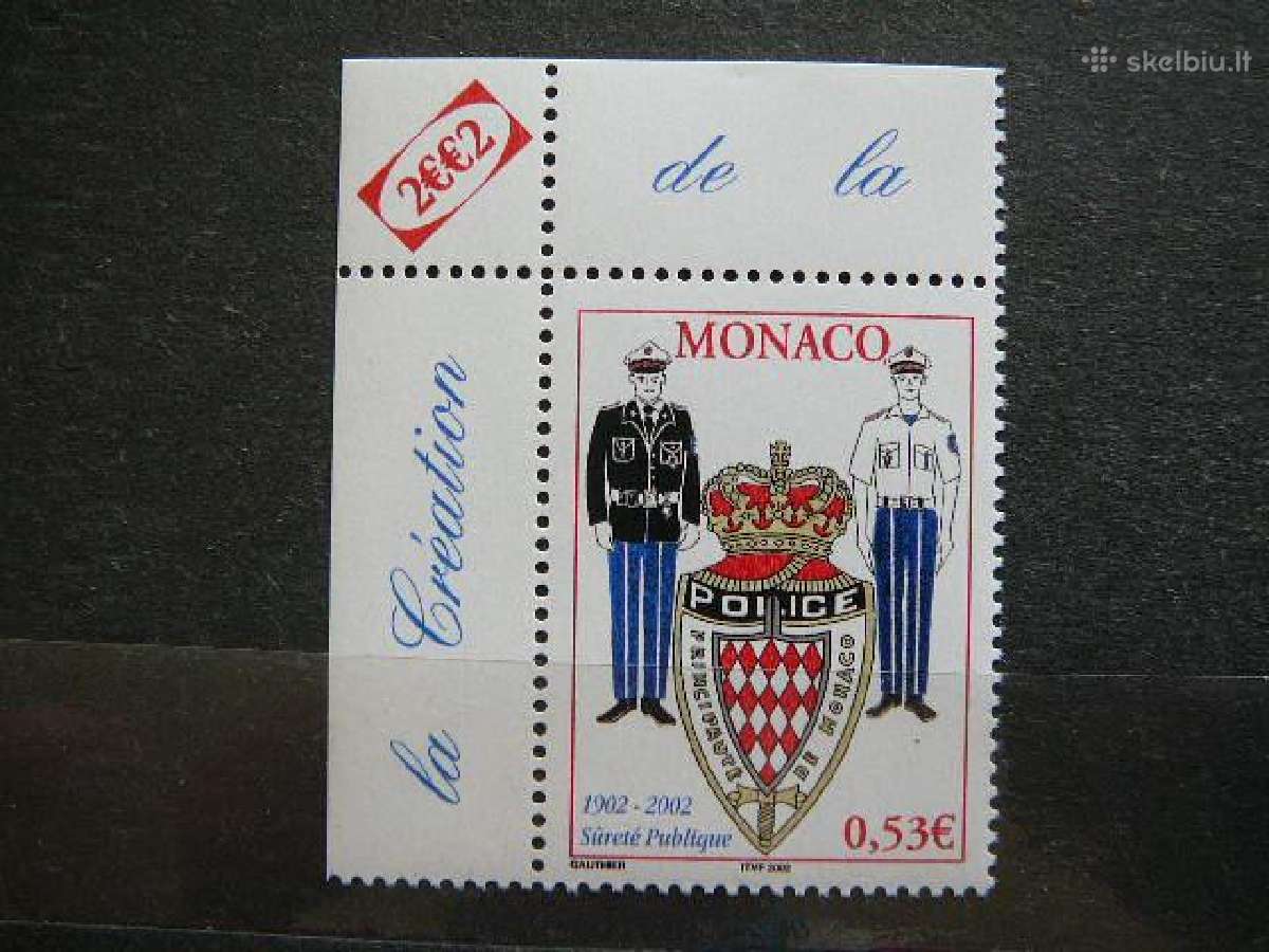 Policija Monakas 2002 Mnh mn2597
