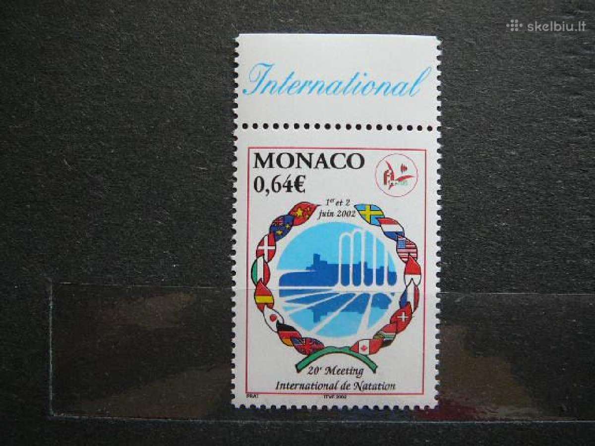 Plaukiojimo baseinas Monakas 2002 Mnh mn2599