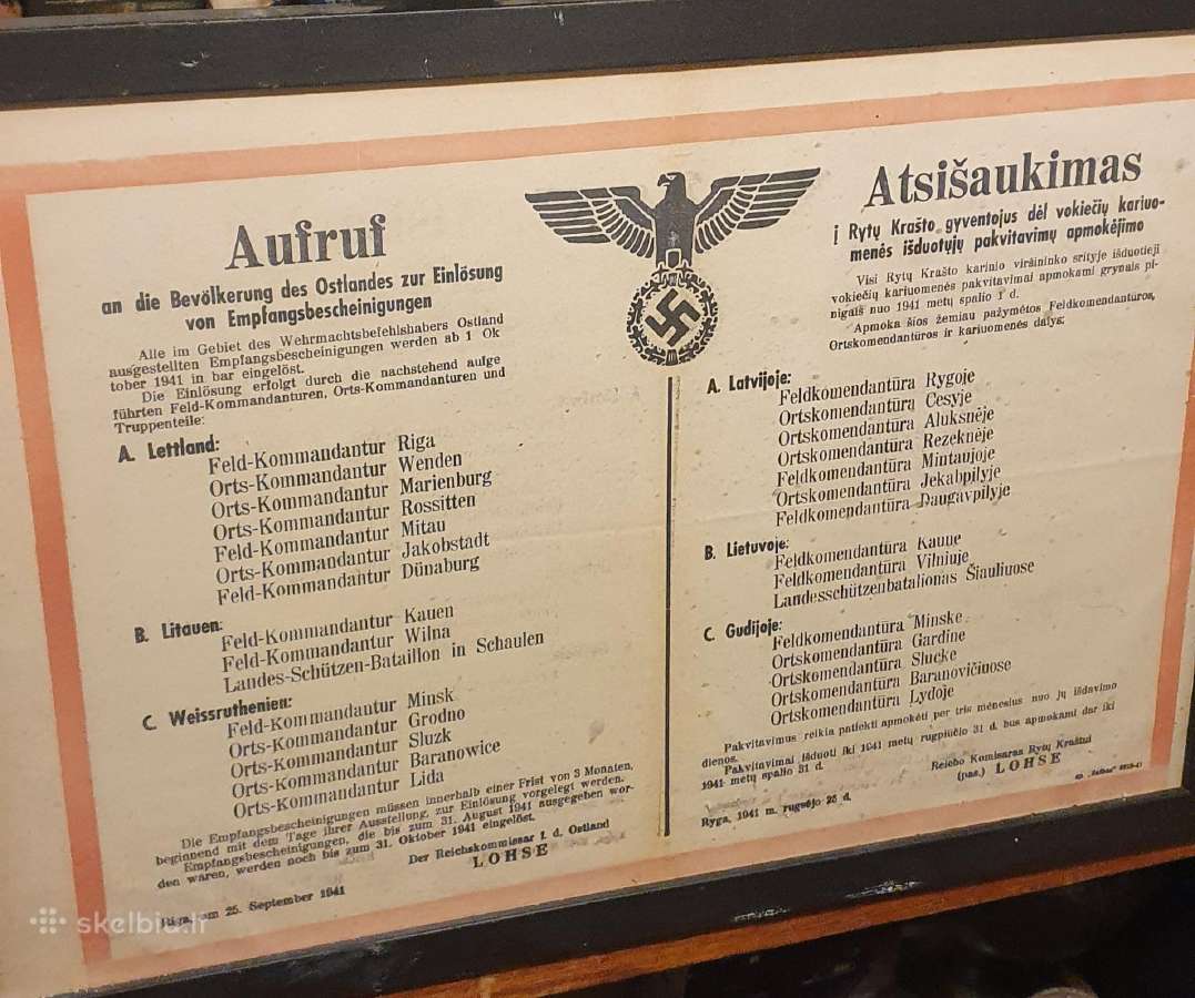 Plakatas 1941m - nuotraukos Nr. 2