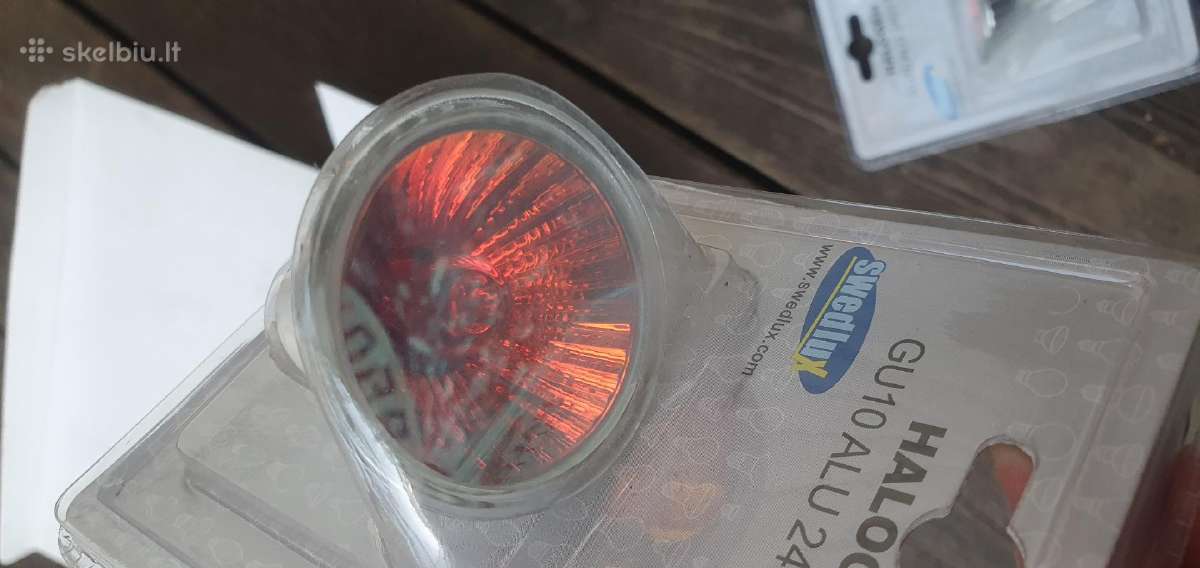 Halogeninė raudonos spalvos lemputė 35w