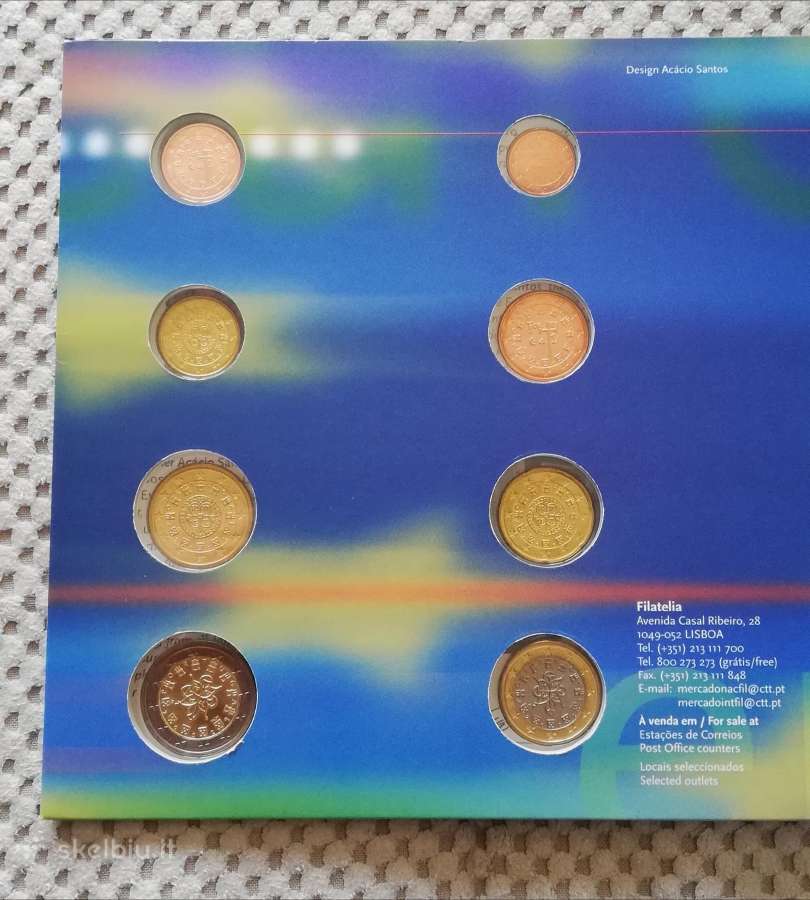 Portugalijos eurų ir pašto ženklų rinkinys 2002 - nuotraukos Nr. 2