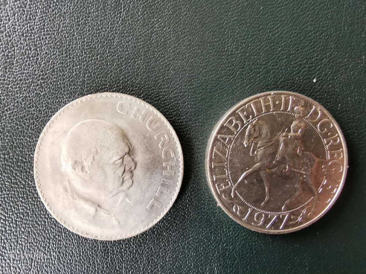 D.britan.) 1krona 1965, 25pensai 1977