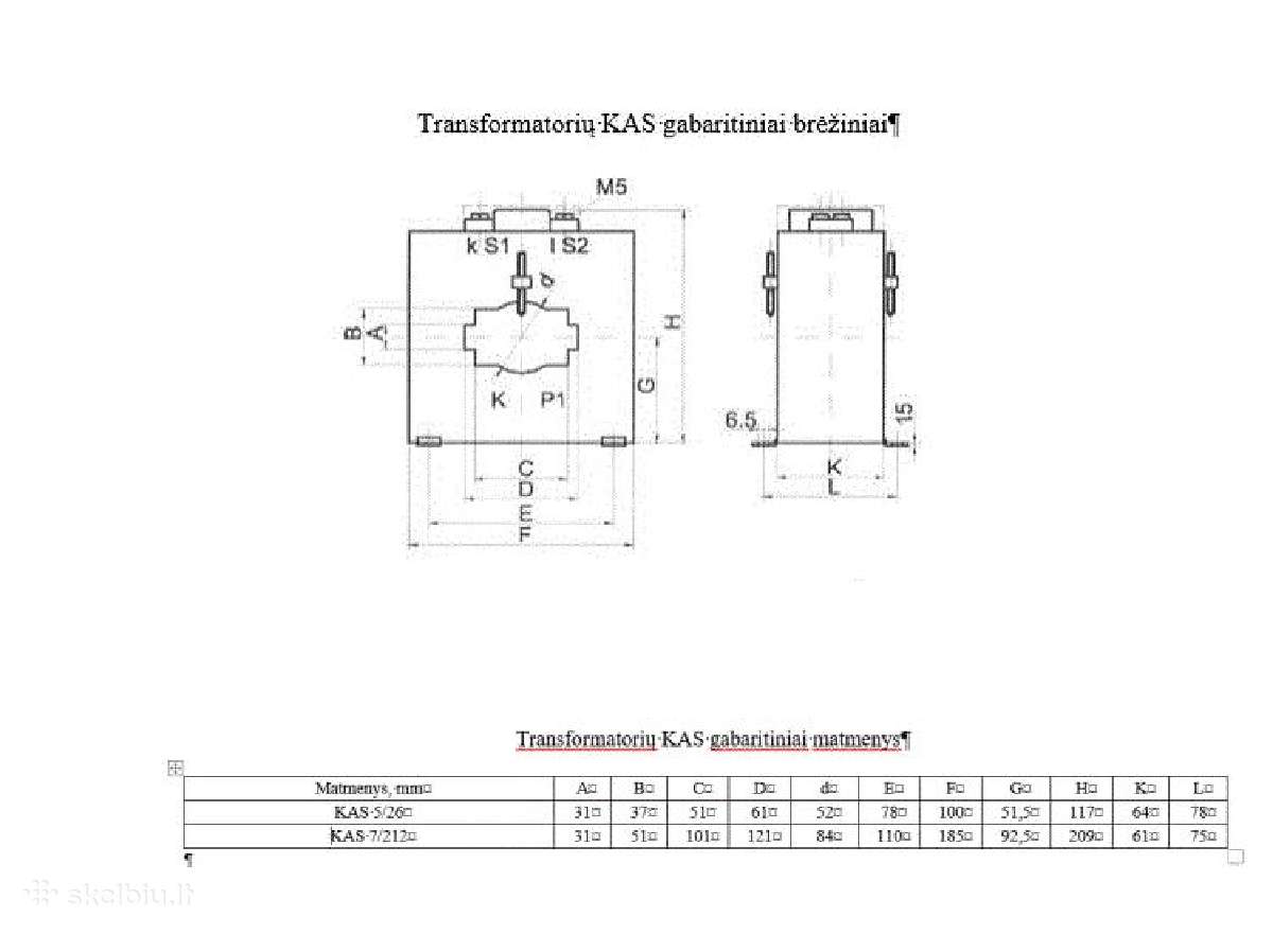 Žemos įtampos srovės transformatorius Kas ir Xmer - nuotraukos Nr. 5