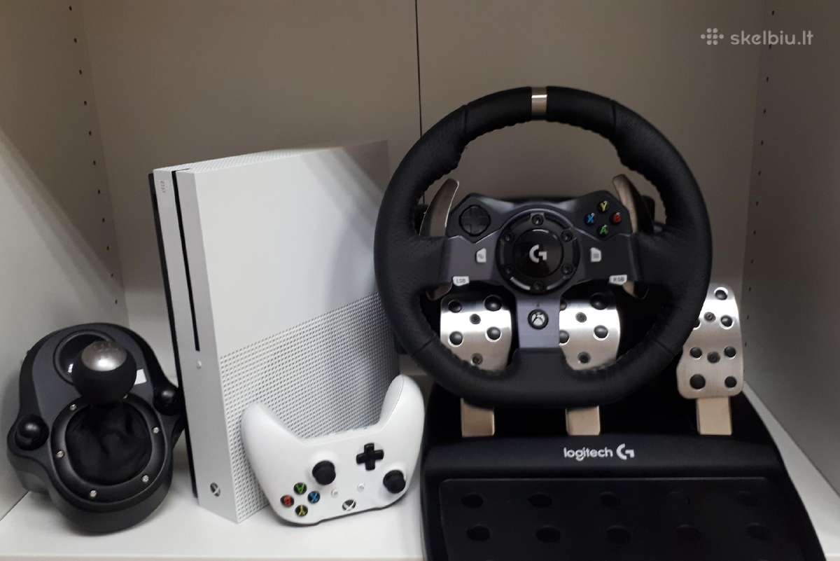Xbox One S + Logitech G920 vairas su garantija - nuotraukos Nr. 2