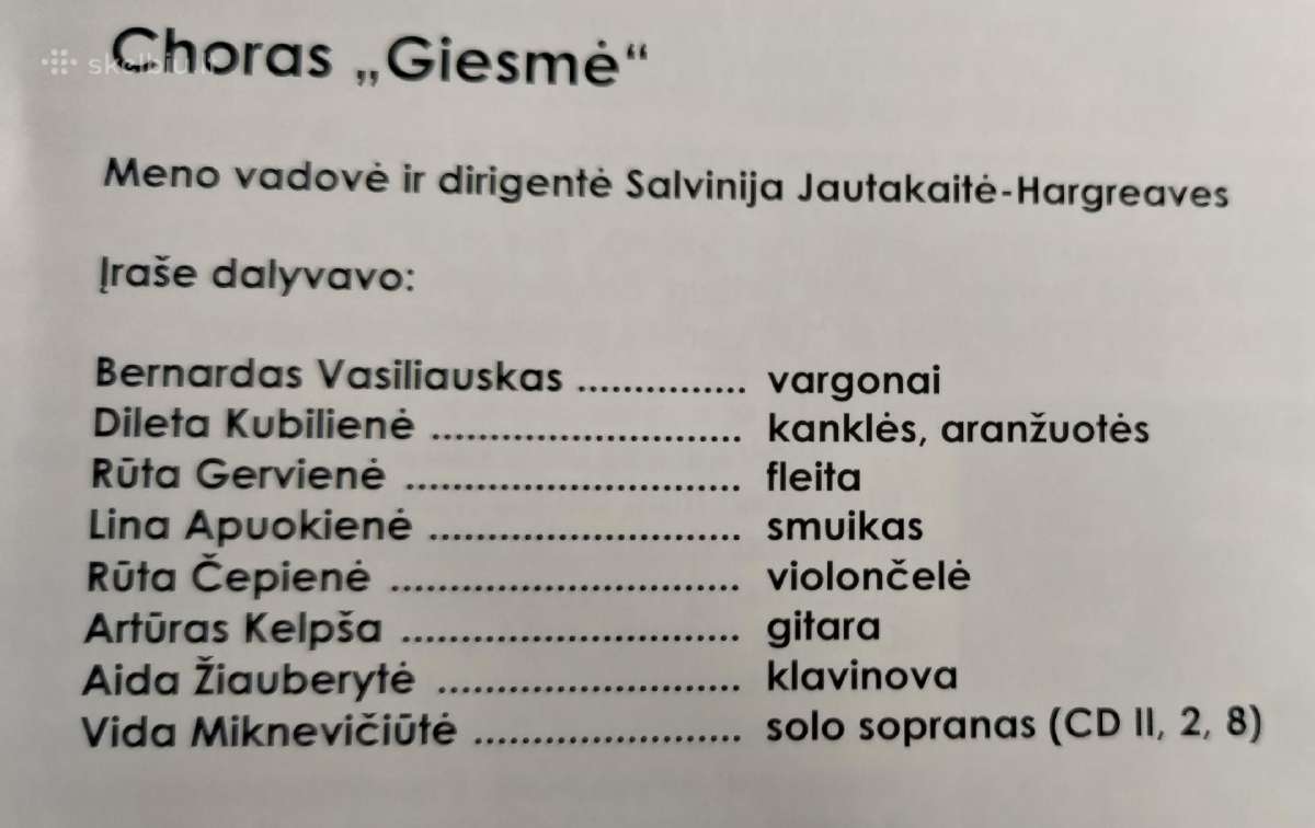 Salvinija Jautakaitė Giesmė 2 CD - nuotraukos Nr. 4