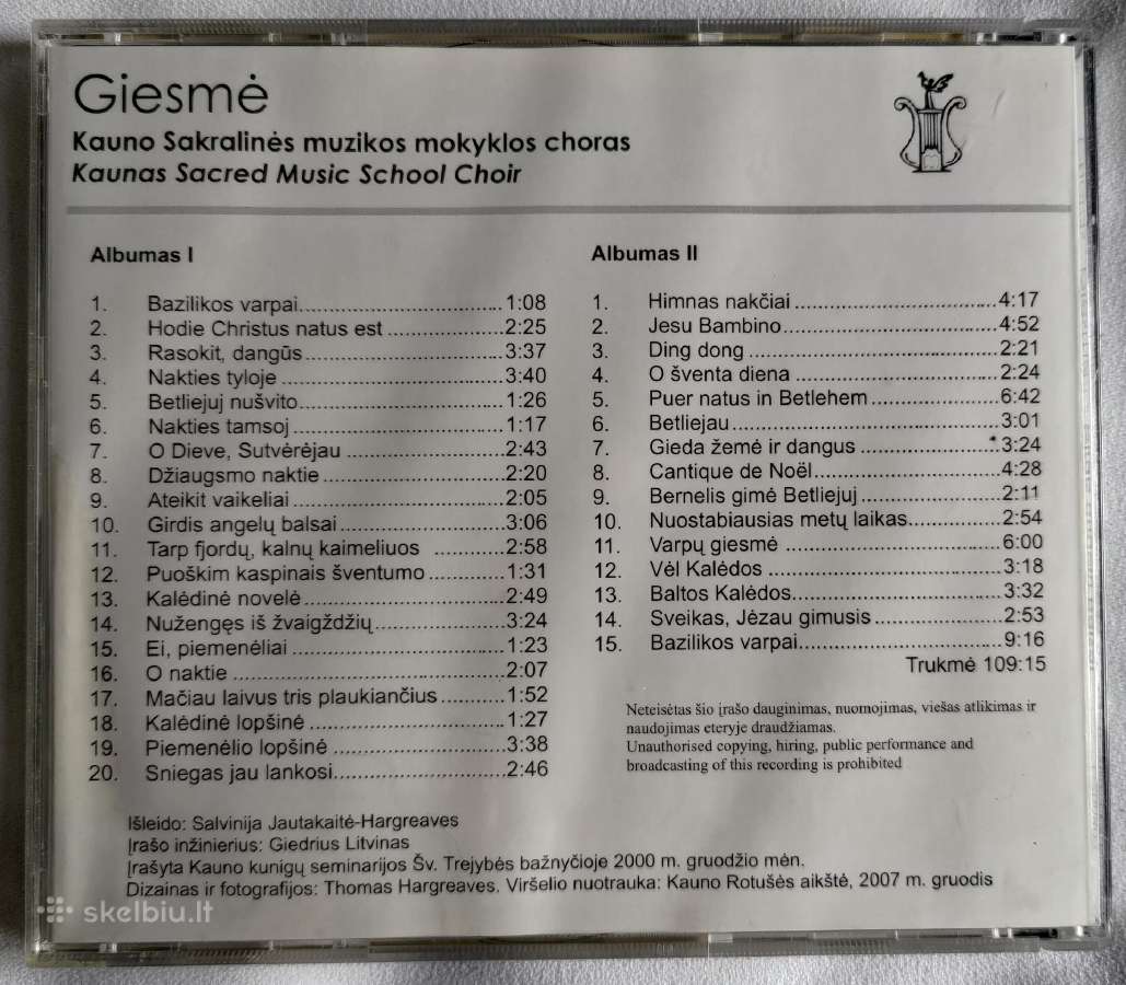 Salvinija Jautakaitė Giesmė 2 CD - nuotraukos Nr. 7