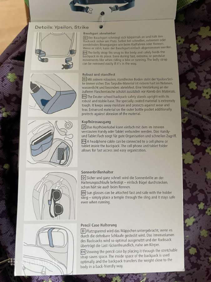 Deuter Ypsilon mokyklinė kuprinė - nuotraukos Nr. 7