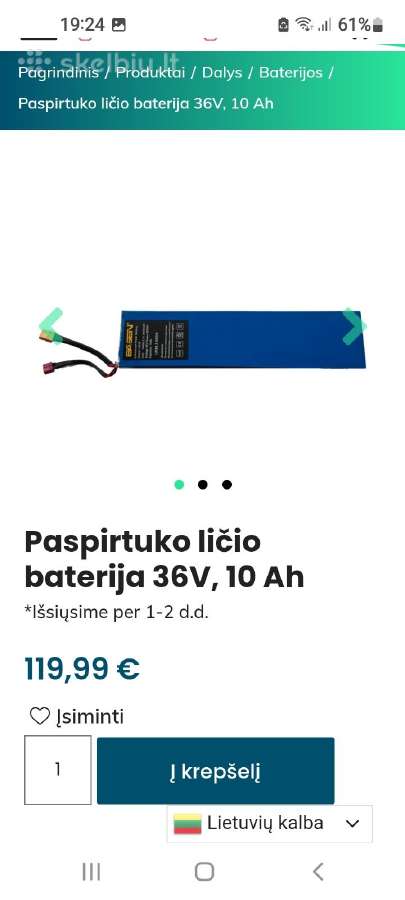 El dviračių paspirtukų čioperiu ličio baterijos - nuotraukos Nr. 12