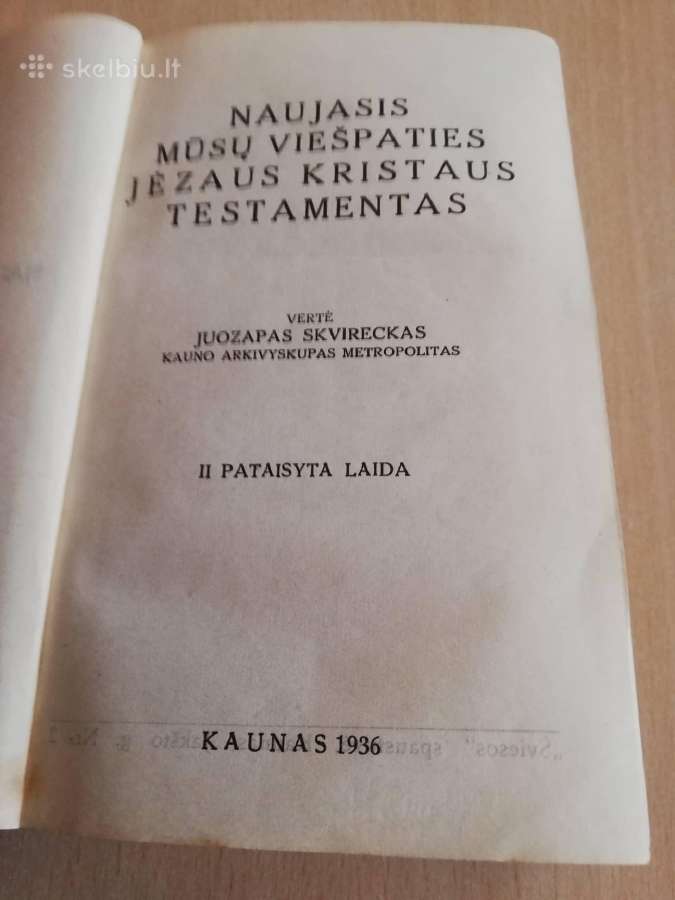 Religija naujas testamentas 1936m