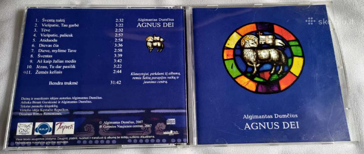 Algimantas Dumčius Agnus Dei CD - nuotraukos Nr. 2