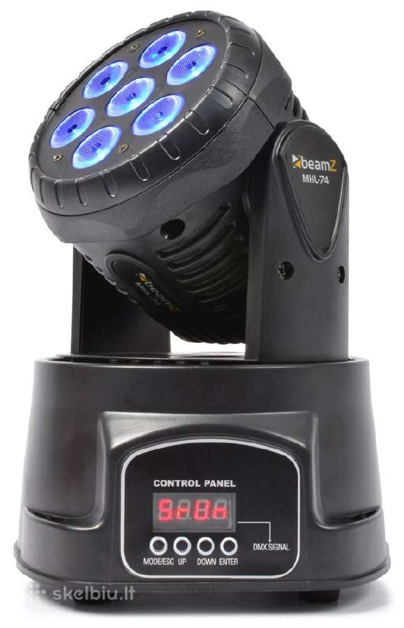 Judanti galva Beamz Mhl74 Mini Moving Head 7x 10w - nuotraukos Nr. 2