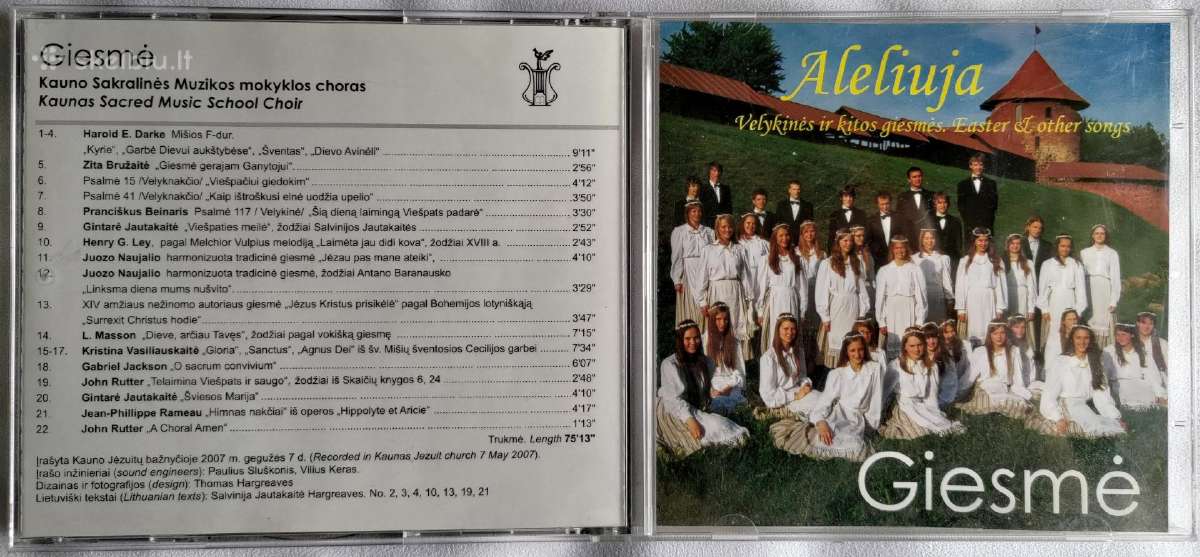 Giesmės velykų Aleliuja Kaunas CD - nuotraukos Nr. 2